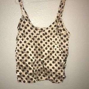Polka dot tank top.